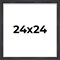 Square Shadow Box 3/4" Depth Black Picture Frame - UV Acrylic, Backing, Hanging Hardware